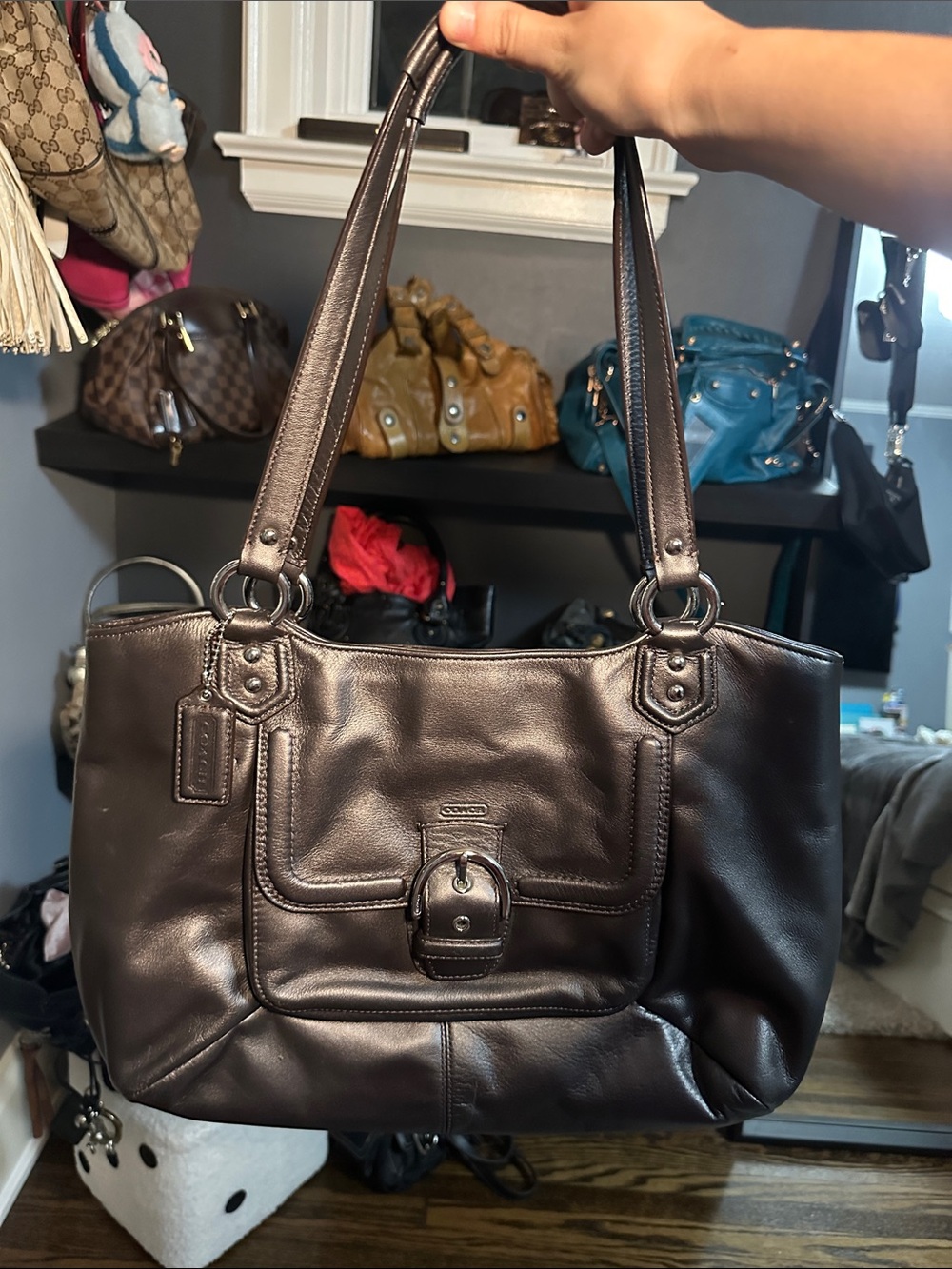 Coach Soho Dark Brown Leather Tote Bag